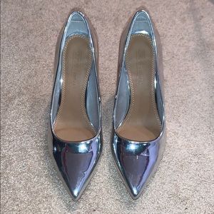Silver Metallic Heels